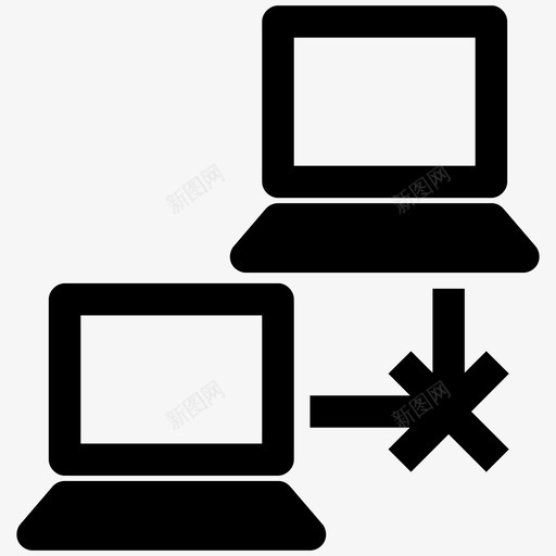 网络共享计算机网络网络错误图标svg_新图网 https://ixintu.com 社交 网络共享 网络错误 计算机网络