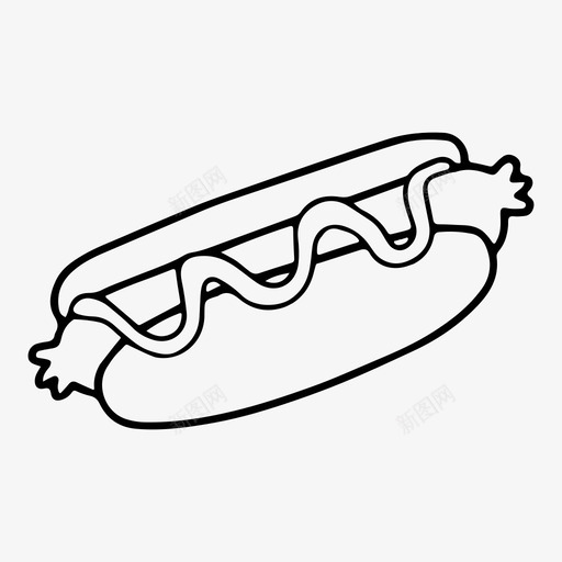 热狗食物香肠图标svg_新图网 https://ixintu.com 热狗 食物 香肠
