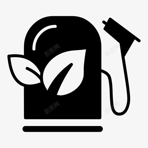 生态气体生态燃料图标svg_新图网 https://ixintu.com 树叶 汽油 燃料 生态 生态气体 自然生态固体