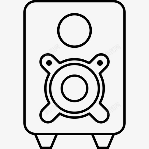 低音炮音响扬声器图标svg_新图网 https://ixintu.com 低音炮 扬声器 细线 音响