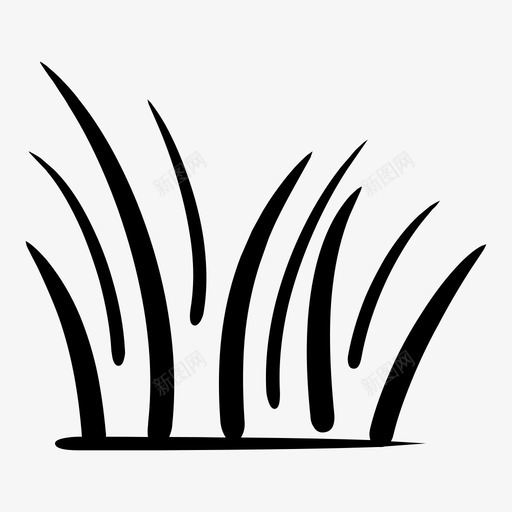 草生态生长图标svg_新图网 https://ixintu.com 植物 生态 生长 自然生态 草