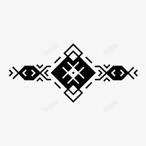 装饰元素几何符号图标svg_新图网 https://ixintu.com 几何符号 菱形 装饰 设计元素 阿兹特克几何