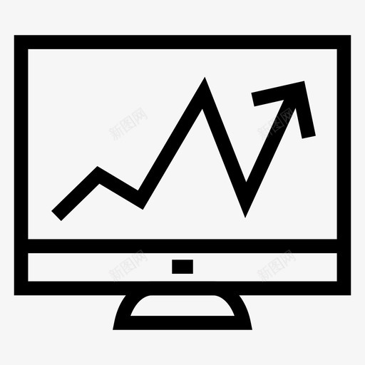 业务分析图形图标svg_新图网 https://ixintu.com 业务 分析 图形 在线 技术 数据分析和数据存储线图标 监视器
