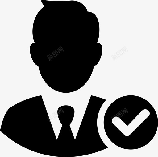 接受用户头像人物图标svg_新图网 https://ixintu.com 个人资料 人物 头像 接受用户
