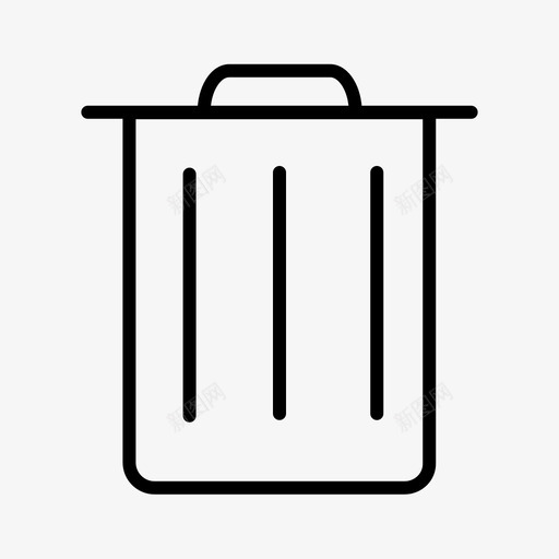 删除清洁垃圾箱图标svg_新图网 https://ixintu.com 删除 回收站 垃圾桶 垃圾箱 清洁 物流和交付1