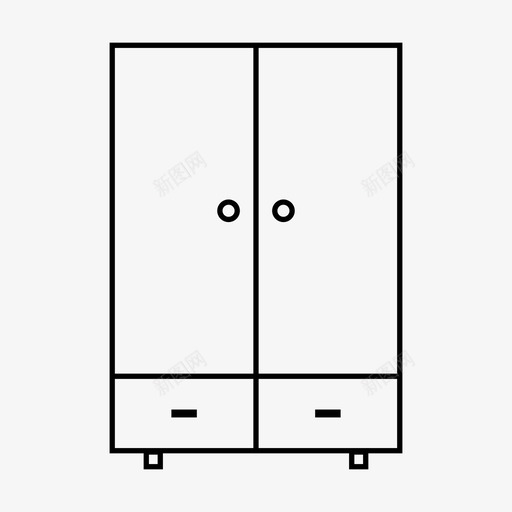 橱柜梳妆台家具图标svg_新图网 https://ixintu.com 家具 梳妆台 橱柜 衣柜