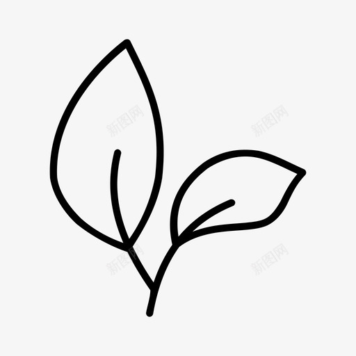 树叶自然植物图标svg_新图网 https://ixintu.com 树叶 植物 自然