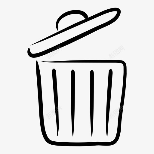 垃圾箱生态开放图标svg_新图网 https://ixintu.com 垃圾 垃圾箱 开放 生态 自然生态