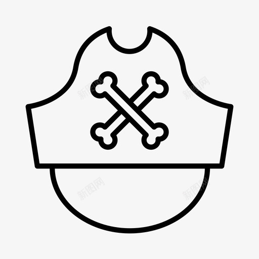 海盗赃物船长图标svg_新图网 https://ixintu.com 万圣节 帽子 海盗 船长 赃物