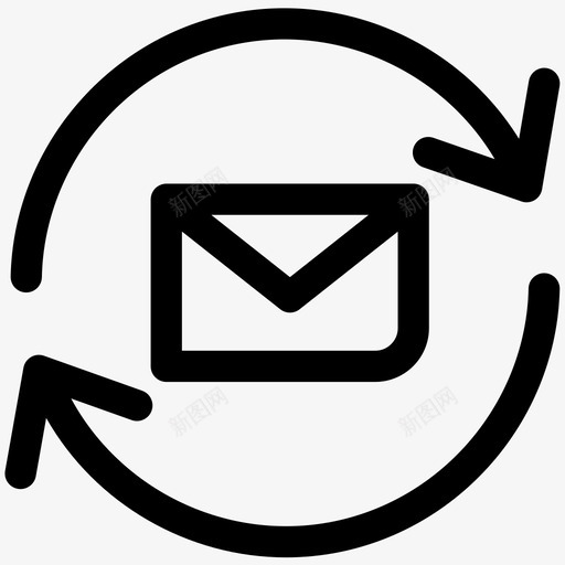 电子邮件刷新信件业务营销大纲图标svg_新图网 https://ixintu.com 业务营销大纲 信件 电子邮件刷新