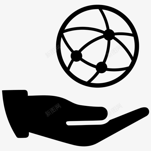 全球通信业务连接图标svg_新图网 https://ixintu.com 业务 业务图标集5 全球通信 网络 连接