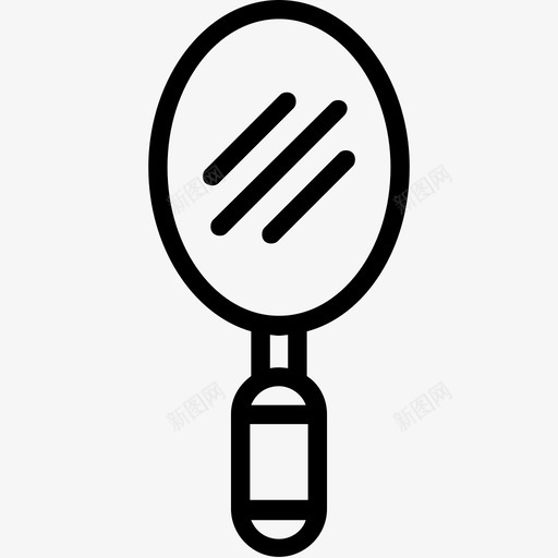 手镜仙女镜镜子图标svg_新图网 https://ixintu.com 仙女镜 公主镜 吹风机线图标 手镜 镜子 魔镜