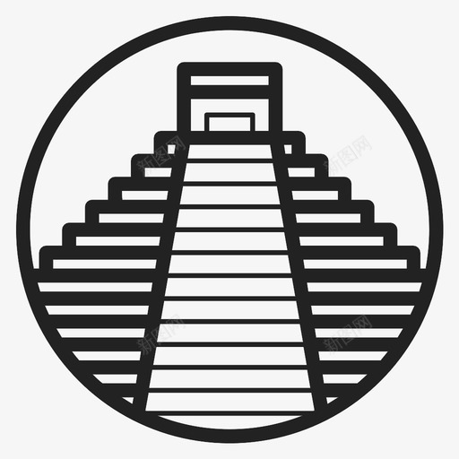 奇珍伊萨奇珍伊察墨西哥图标svg_新图网 https://ixintu.com 世界奇观 墨西哥 奇珍伊察 奇珍伊萨 寺庙 旅游