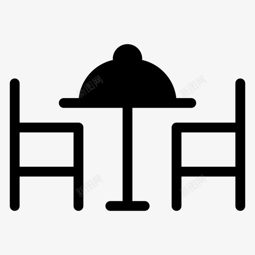 酒店椅子食物图标svg_新图网 https://ixintu.com 服务 椅子 酒店 食品和饮料雕文图标 食物