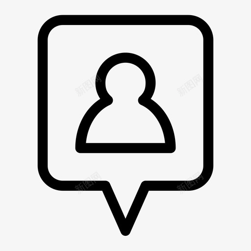 弹出式人物对话谈话图标svg_新图网 https://ixintu.com 对话 弹出式人物 用户 谈话