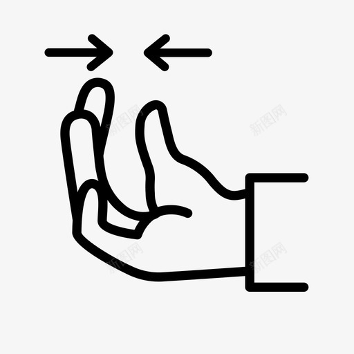 手意大利语保持图标svg_新图网 https://ixintu.com 保持 害怕 意大利语 手 手势 采取