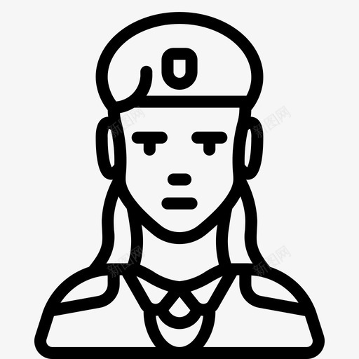 女兵工作军事图标svg_新图网 https://ixintu.com 军事 女兵 工作 职业 职业大纲
