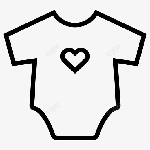 婴儿连体衣衣服连体衣图标svg_新图网 https://ixintu.com 婴儿连体衣 衣服 连体衣