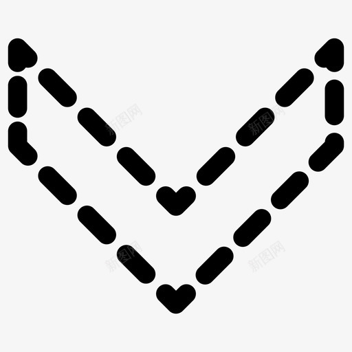 下虚线箭头右箭头2图标svg_新图网 https://ixintu.com 下虚线箭头 右 箭头2
