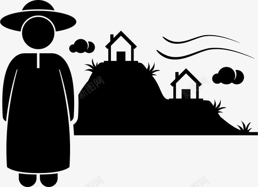 住在高原的人住在高地的人山图标svg_新图网 https://ixintu.com 不同地方的人 人 住在高原的人 住在高地的人 山 房子
