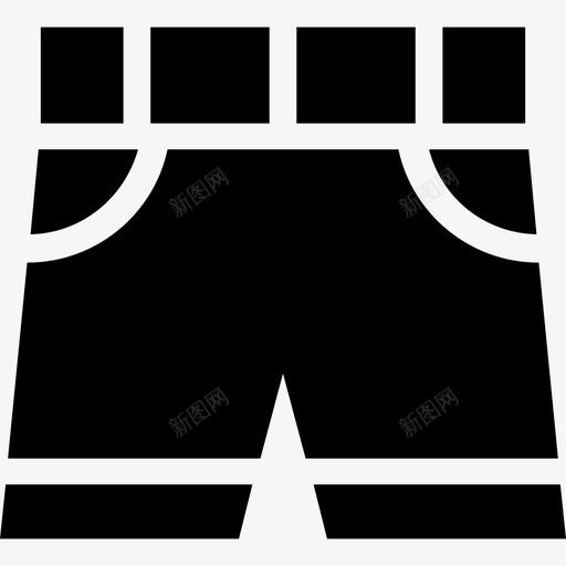短裤内衣内裤图标svg_新图网 https://ixintu.com 内衣 内裤 泳装标志符号 短裤