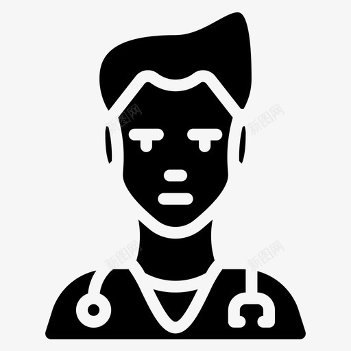 男医生工作人图标svg_新图网 https://ixintu.com 专业 专业扎实 人 工作 男医生