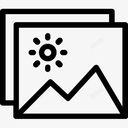 图像库相册照片库图标svg_新图网 https://ixintu.com 图像库 幻灯片 照片 照片库 相册 风景线图标