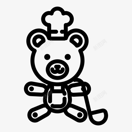泰迪熊库克厨师图标svg_新图网 https://ixintu.com 厨师 厨房 库克 泰迪熊