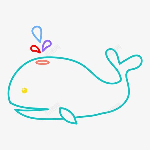 鲸鱼动物海洋图标svg_新图网 https://ixintu.com 动物 动物园 水 海洋 鲸鱼