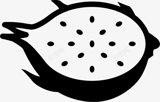 龙果食品水果图标svg_新图网 https://ixintu.com 水果 水果ii 热带 食品 龙果
