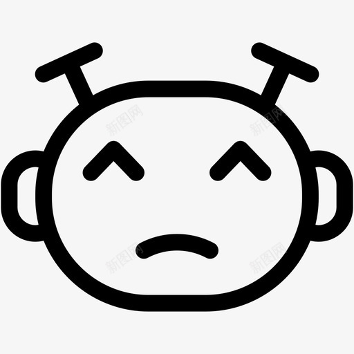 表情符号面部表情机器人情感图标svg_新图网 https://ixintu.com 机器人情感 表情符号 面部表情