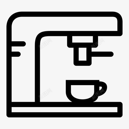 咖啡机咖啡豆饮料图标svg_新图网 https://ixintu.com 咖啡机 咖啡豆 热的 饮料