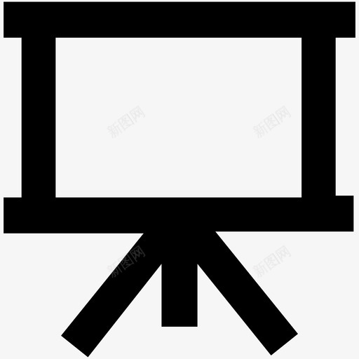 黑板画架演示图标svg_新图网 https://ixintu.com 教学白板字形图标 演示 画架 白板 黑板