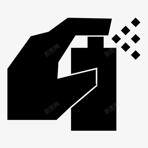 喷雾罐子气体图标svg_新图网 https://ixintu.com 喷雾 手 气体 气味 油漆 罐子