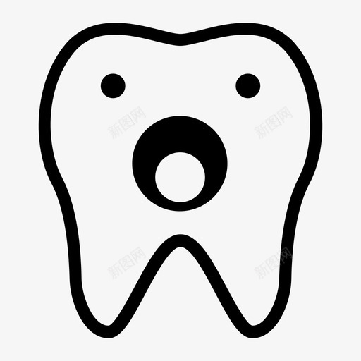 惊讶的牙齿牙齿表情图标svg_新图网 https://ixintu.com 卫生 惊讶的牙齿 牙齿 表情 震惊