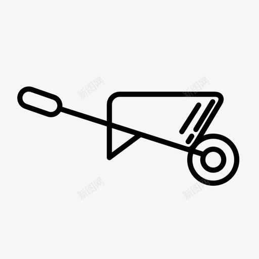 手推车建筑园林图标svg_新图网 https://ixintu.com 农业园艺线版本 园林 园林养护 园艺 建筑 手推车