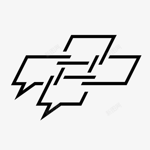 会议聊天交流图标svg_新图网 https://ixintu.com 交流 会议 聊天 讨论