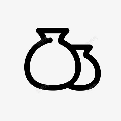 捆绑盒子钱图标svg_新图网 https://ixintu.com 产品 包装 基本线图标 捆绑 盒子 钱