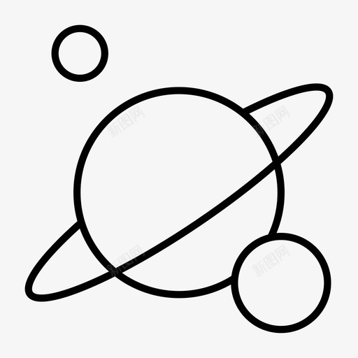 卫星行星地球月球图标svg_新图网 https://ixintu.com 卫星行星 地球 月球