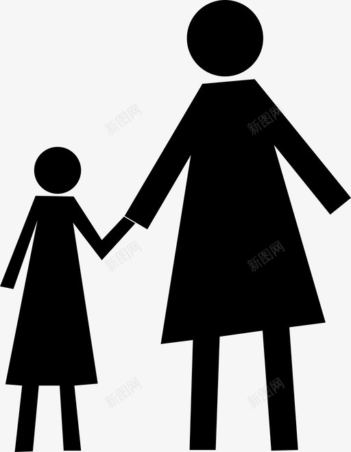 母子亲情女儿图标svg_新图网 https://ixintu.com 亲情 女儿 家庭 母子 爱情