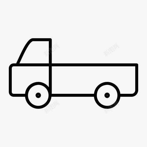 皮卡汽车运输图标svg_新图网 https://ixintu.com 工作车 汽车 皮卡 运输