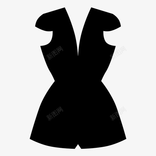 连体衣衣服套头衫图标svg_新图网 https://ixintu.com 套头衫 短裤 衣服 连体衣 连体裤