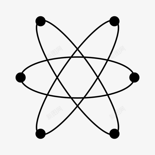 原子分子粒子图标svg_新图网 https://ixintu.com 分子 原子 科学 粒子 结构