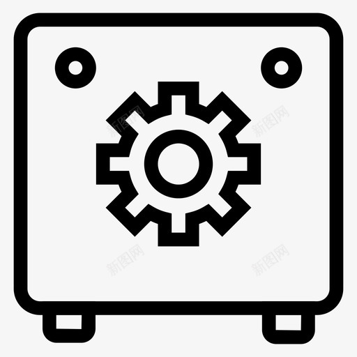 保险箱储物柜安全图标svg_新图网 https://ixintu.com 保险库 保险箱 储物柜 安全 数据分析和数据存储线图标