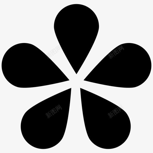 五瓣花svg_新图网 https://ixintu.com 五瓣花