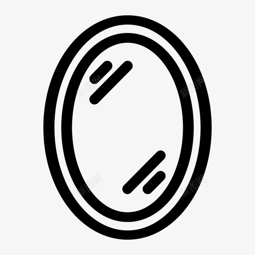 镜子浴室镜子化妆镜图标svg_新图网 https://ixintu.com 化妆镜 浴室镜子 镜子