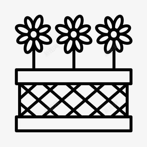 采购产品花卉植物学花坛图标svg_新图网 https://ixintu.com 农业 园艺 植物学 种植箱 花园 花坛 采购产品花卉