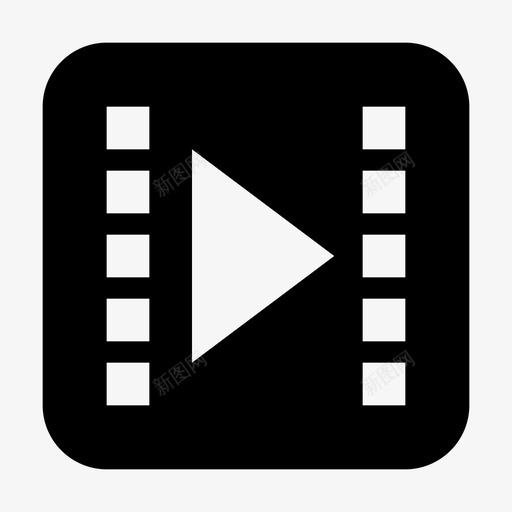 胶片带电影媒体硬件材料图标svg_新图网 https://ixintu.com 媒体硬件材料图标 电影 胶片带