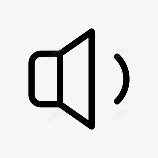 音量低声音音量1图标svg_新图网 https://ixintu.com 声音 音量1 音量低