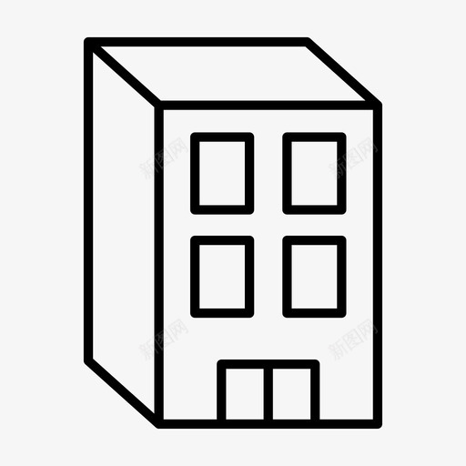 建筑物房地产屋顶图标svg_新图网 https://ixintu.com 屋顶 建筑物 房地产 摩天大楼 结构